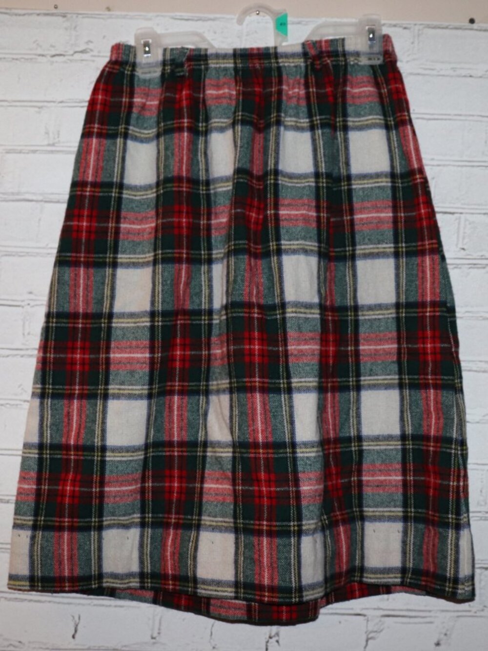 🎀 Vintage Plaid Skirt · Random Sportswear · Size 16 · Elastic Waist Made in USA